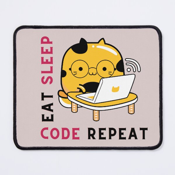 Item preview, Eat sleep code repeat designed and sold by Shash Works.