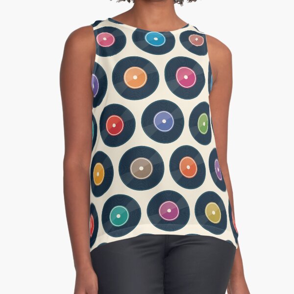 Vinyl Record Collection Sleeveless Top