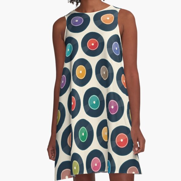 Vinyl Record Collection A-Line Dress