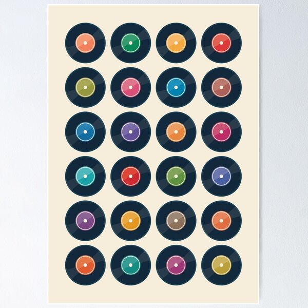 Vista previa del artículo con la obra «Colección de discos de vinilo», diseñado y vendido por Daisy Beatrice.
