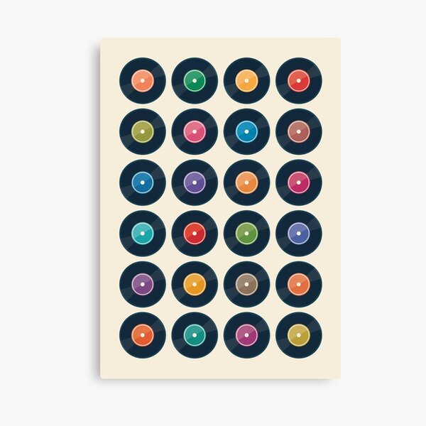 Vinyl Record Collection Canvas Print