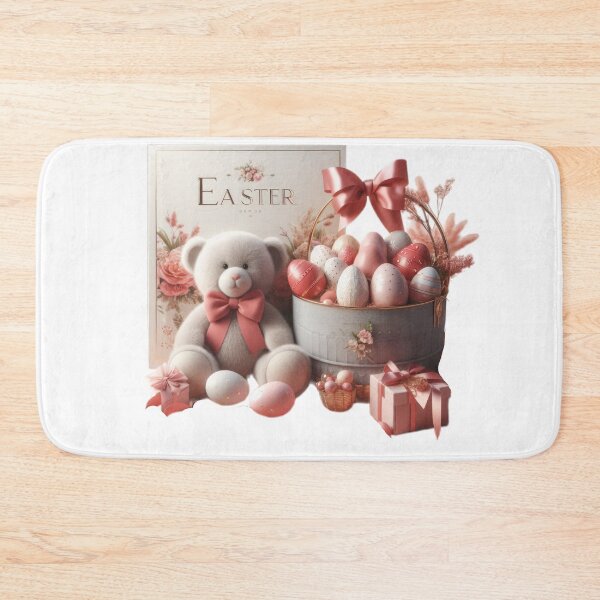 Item preview, cute Bear with  easter eggs basket designed and sold by Expressions-Sel.