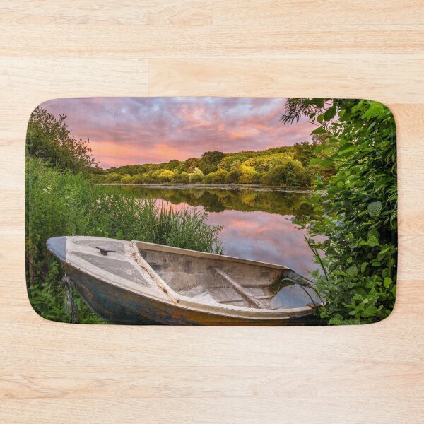 Item preview, Fordwich Trenley lake evening with boat designed and sold by rogerstanger.