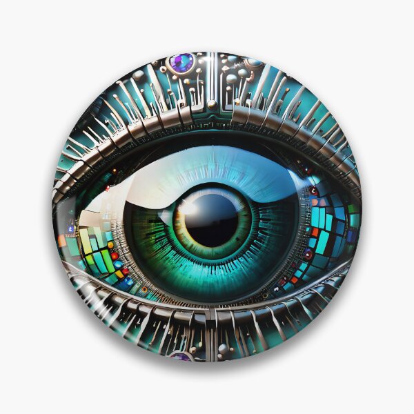 Item preview, Abstract One Eye object with many precious colorful stones designed and sold by TheCubedOne.