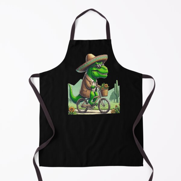 Item preview, cinco de mayo funny dinosaur rex rides a bicycle bike cycling retro funny biking designed and sold by BOUCHERIT amine.