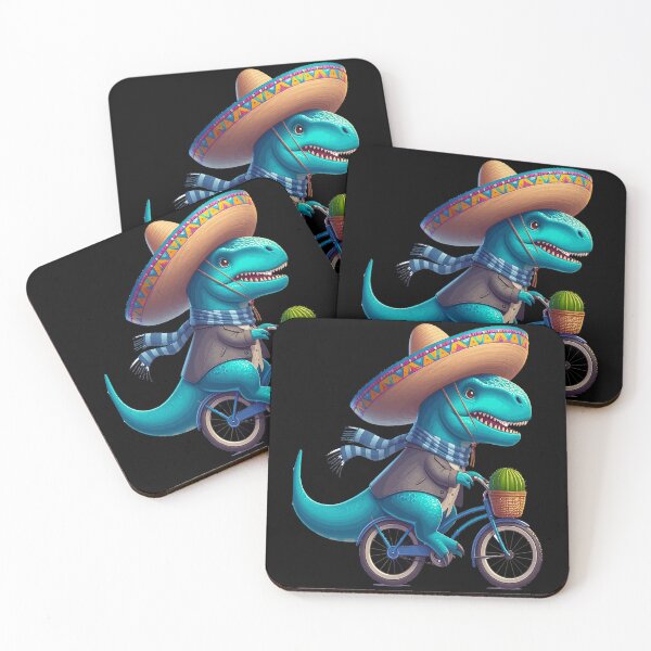 Item preview, cinco de mayo divertido dinosaurio rex monta una bicicleta ciclismo retro divertido andar en bicicleta designed and sold by BOUCHERIT amine.