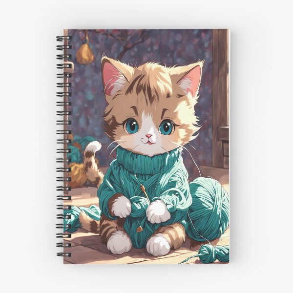 Item preview, Cat and knitting designed and sold by saly55887.