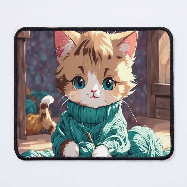 Item preview, Cat and knitting designed and sold by saly55887.