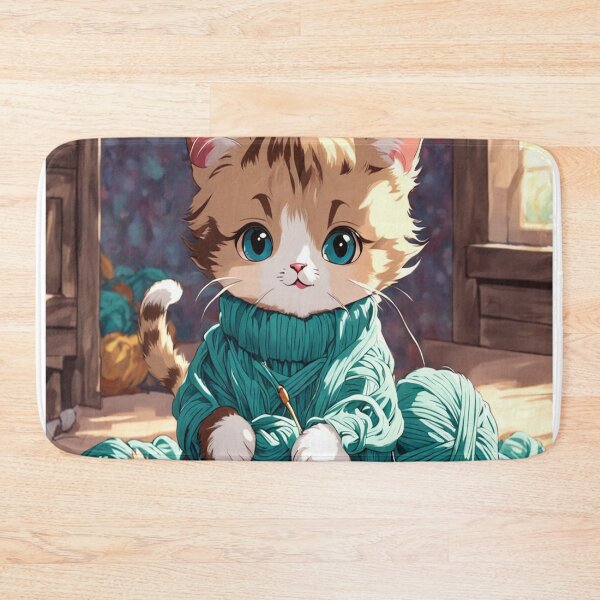 Item preview, Cat and knitting designed and sold by saly55887.