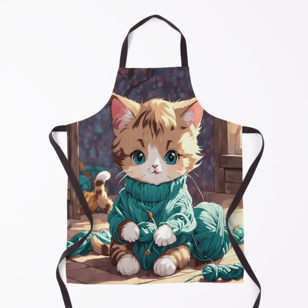 Item preview, Cat and knitting designed and sold by saly55887.