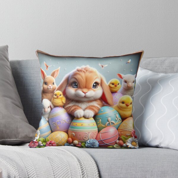 Item preview, Enchanted Easter: Adorable Bunnies, Spring Chicks, and Decorated Floral Eggs - A Pastel Springtime Delight - Design 012 designed and sold by PrintOnMyDemand.