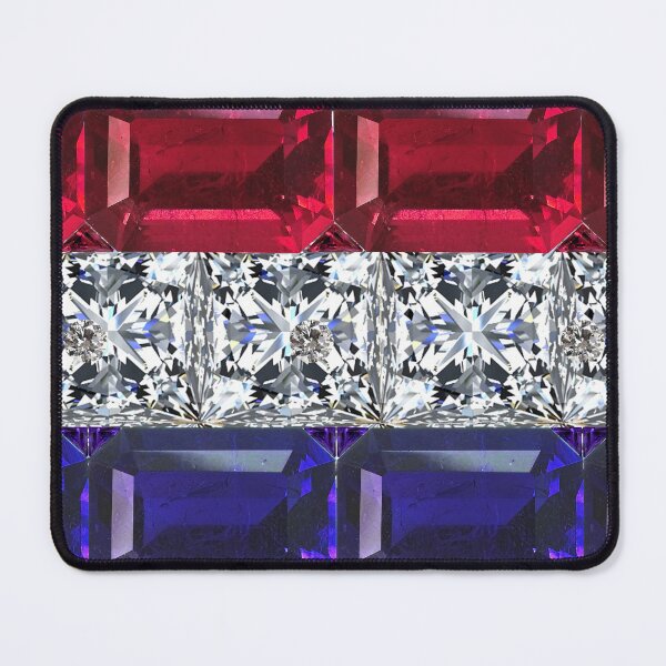 Item preview, Dutch Flag Gemstone and Diamond Digital Art designed and sold by DigitalGemArt.