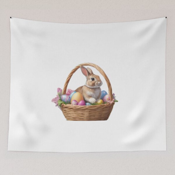 Item preview,  cute rabbit in a basket designed and sold by Expressions-Sel.