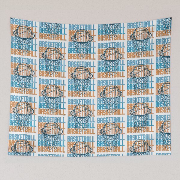 Item preview, Blue Orange Basketball Typography © GraphicLoveShop designed and sold by Graphic Love Shop.