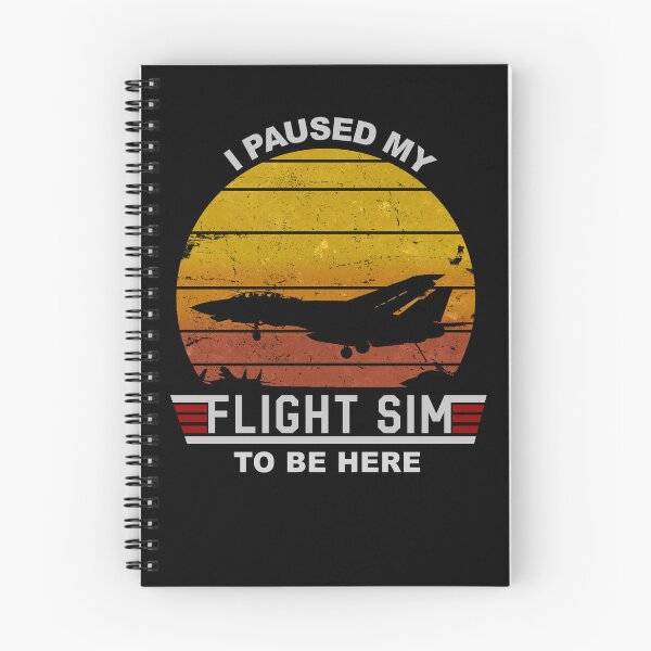 Item preview, I Paused my Flight Sim to Be Here F-14 Tomcat Jet Sunset Trap Landing designed and sold by RealPilotDesign.