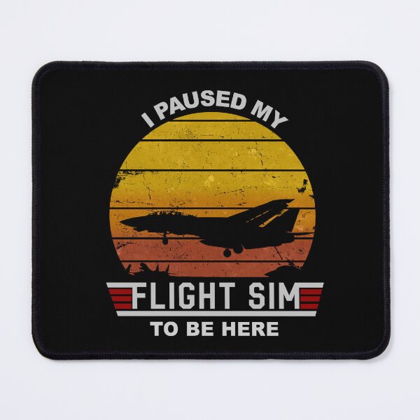 Item preview, I Paused my Flight Sim to Be Here F-14 Tomcat Jet Sunset Trap Landing designed and sold by RealPilotDesign.