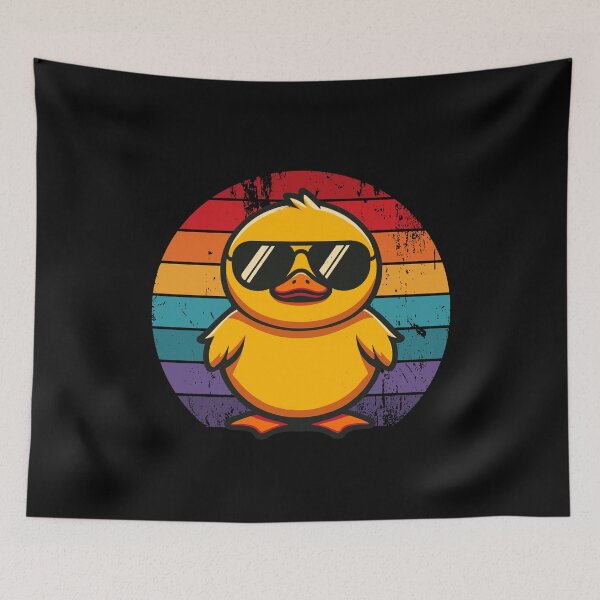 Item preview, Cool Retro Yellow Duck in Sunglasses 70s 80s 90s Funny Duck designed and sold by KsuAnn.