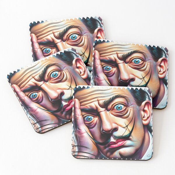 Item preview, Portrait of Salvador Dali Post Stamp designed and sold by AiPoliviosArt.