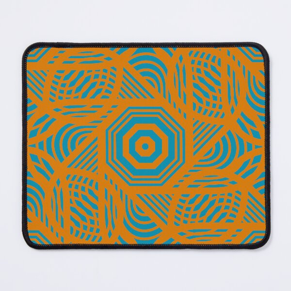 Item preview, Vibrant Orange & Blue Hex | Dynamic Geometric Print designed and sold by Nimira.