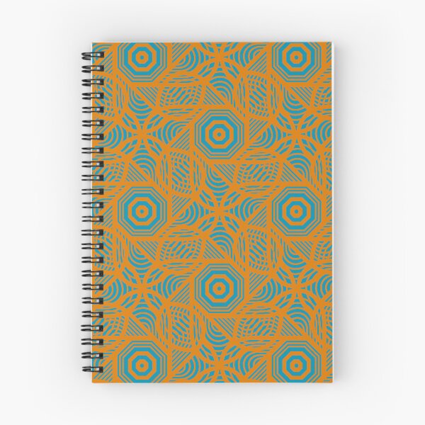 Item preview, Vibrant Orange & Blue Hex | Dynamic Geometric Print designed and sold by Nimira.
