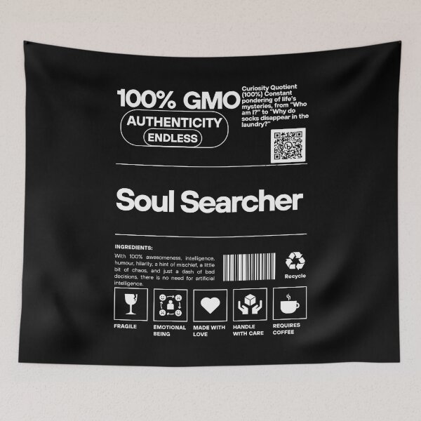 Item preview, Soul Searcher Typography Artwork designed and sold by Obsidian Ink by Wilshire.