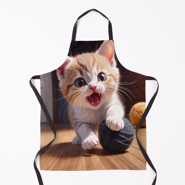 Item preview, Kitten playing with wool ball designed and sold by M-Y-A-R-T-.