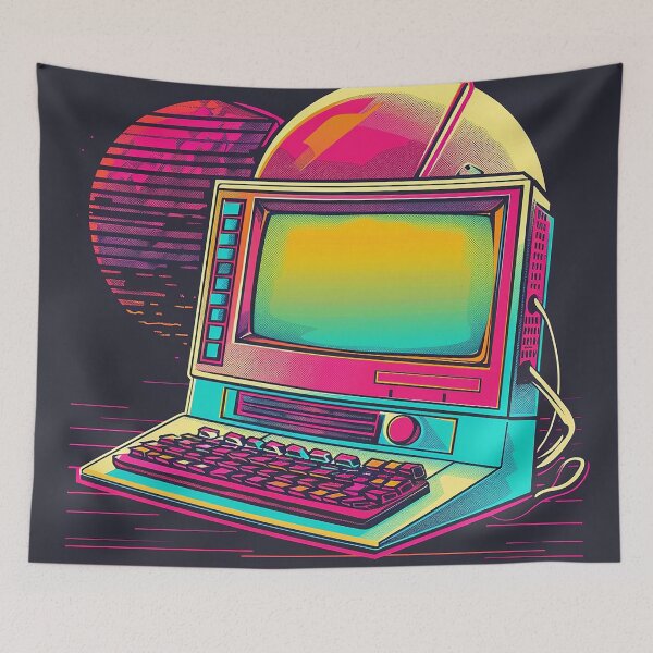 Item preview, Retro Computer Illustration designed and sold by nomiraclehere.