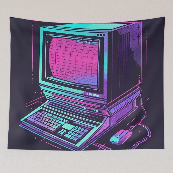 Item preview, Retro Computer Illustration designed and sold by nomiraclehere.