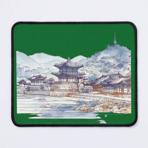 Item preview, Korean Landscapes: Sketched Cityscapes & Nature ,  designed and sold by PaintMeWorld.