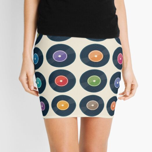 Vinyl Record Collection Mini Skirt