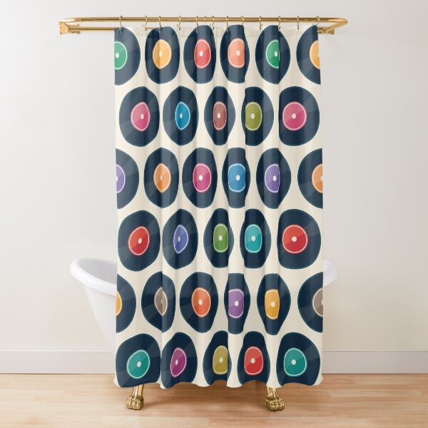 Vinyl Record Collection Shower Curtain