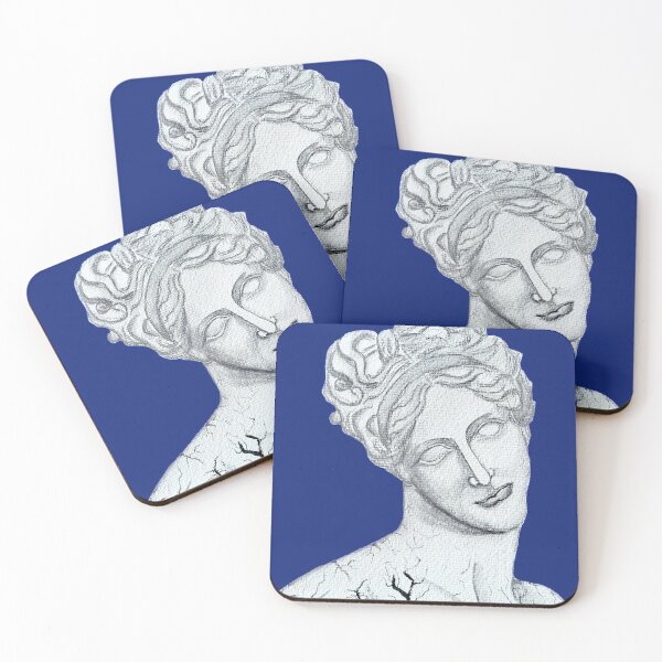 Item preview, Aphrodite Cracked Statue Artwork - Venus Original Watercolour designed and sold by artparangie.