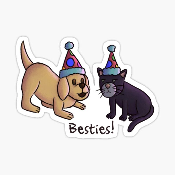 Artikel-Vorschau von Beste Freunde – Golden Retriever und Black Cat, designt und verkauft von katierielly.