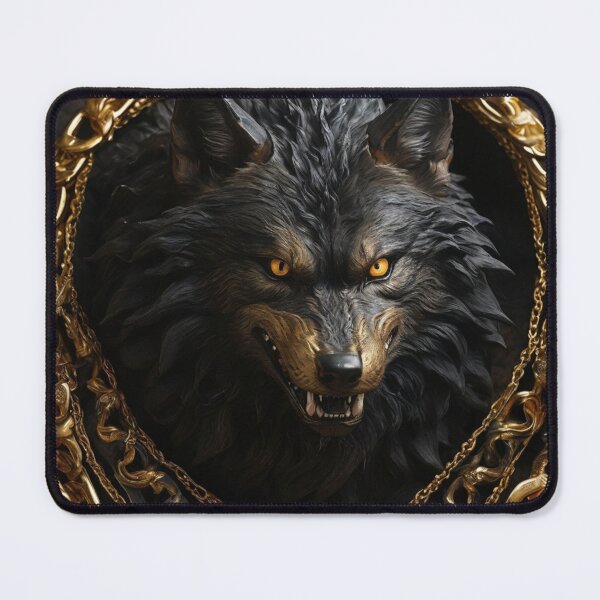 Item preview, Wolf Frame With Golden Chains designed and sold by ThralStore.