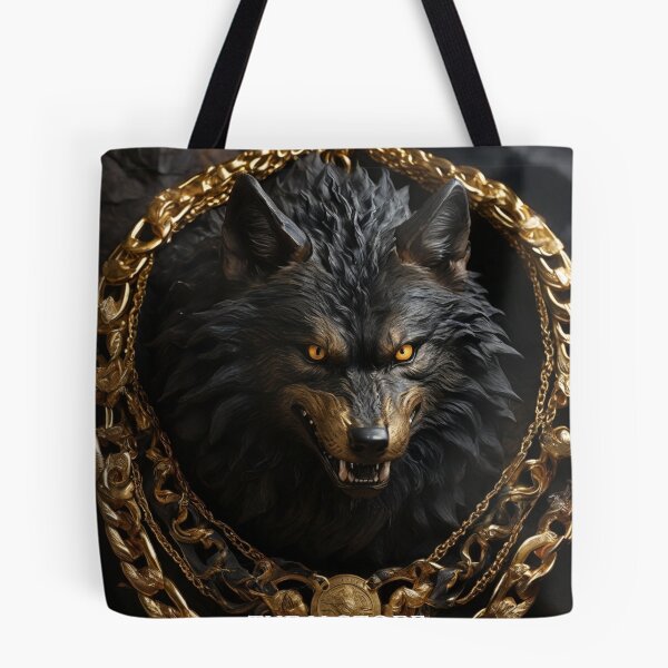 Item preview, Wolf Frame With Golden Chains designed and sold by ThralStore.