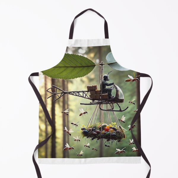 Item preview, Hardworking ant, dressed in a simple but functional pilot's outfit, operates an improvised helicopter designed and sold by AndreaMart.