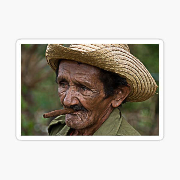 Item preview, Cuban farmer and Cigar, Vinales, Cuba designed and sold by buttonpresser.