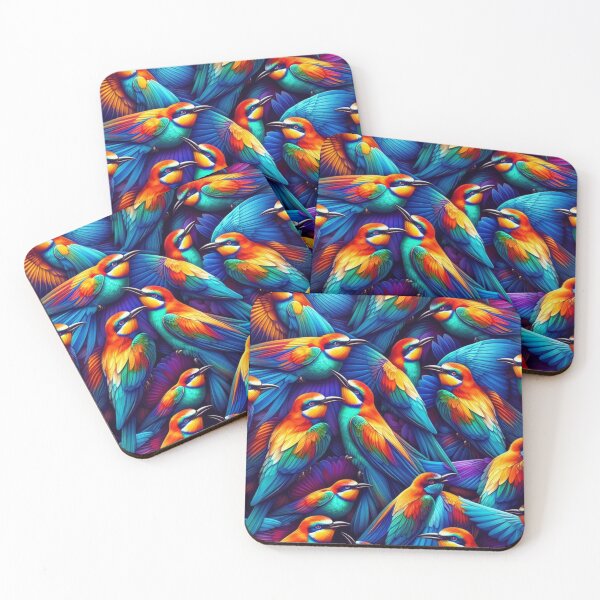 Item preview, Vibrant Rainbow Bee Eater Pattern - Mesmerizing Avian Harmony designed and sold by asbno19.
