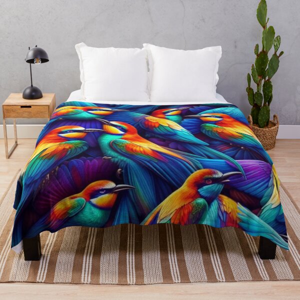 Item preview, Vibrant Rainbow Bee Eater Pattern - Mesmerizing Avian Harmony designed and sold by asbno19.
