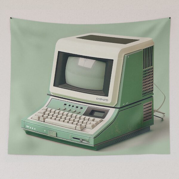 Item preview, Retro Computer Illustration designed and sold by nomiraclehere.