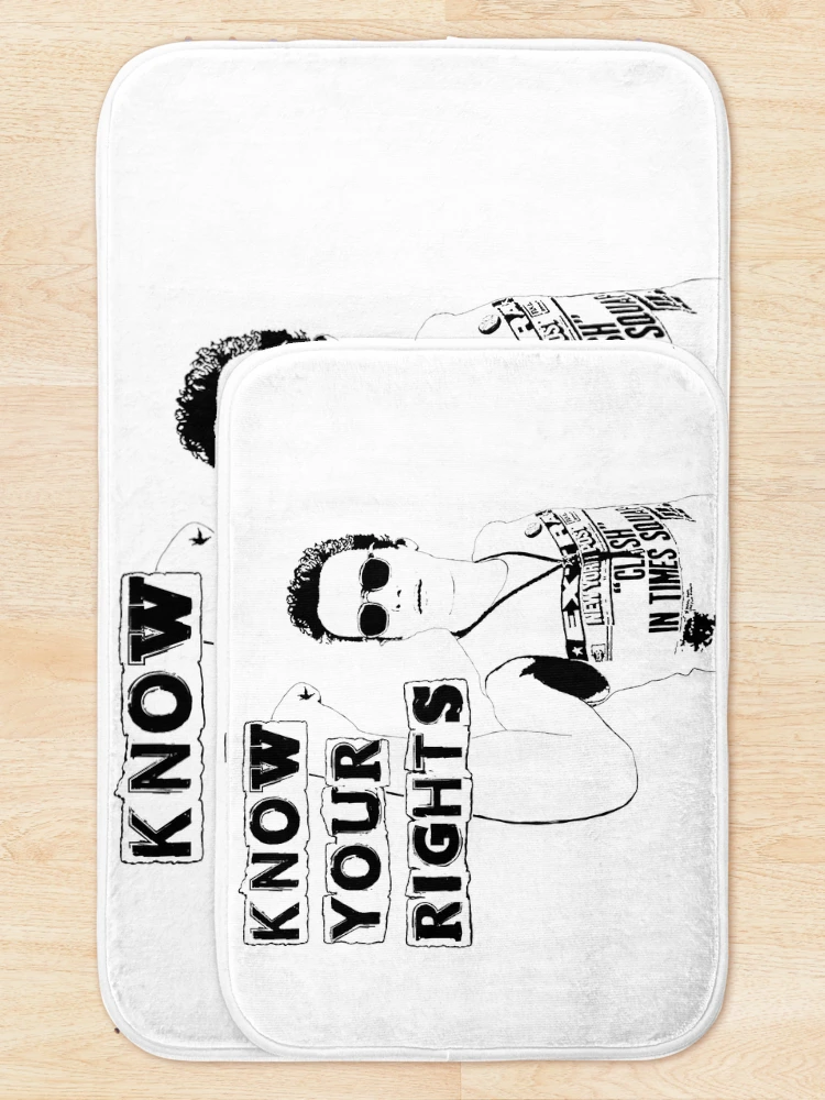 Thumbnail 5 of 6, Bath Mat, Know Your Rights designed and sold by Rasmenia.