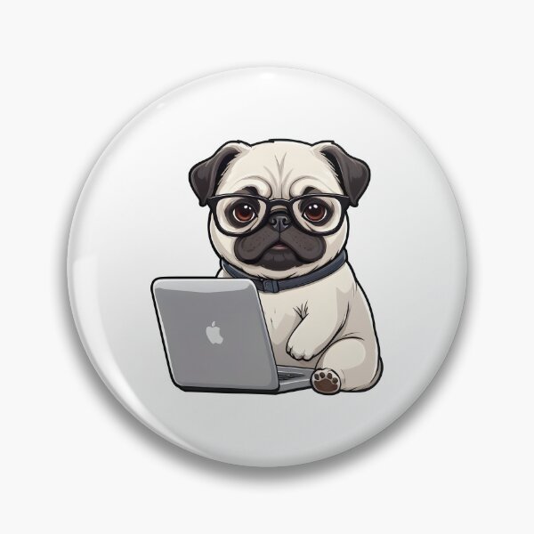 Item preview, Hacker Pug designed and sold by PowesomePets.