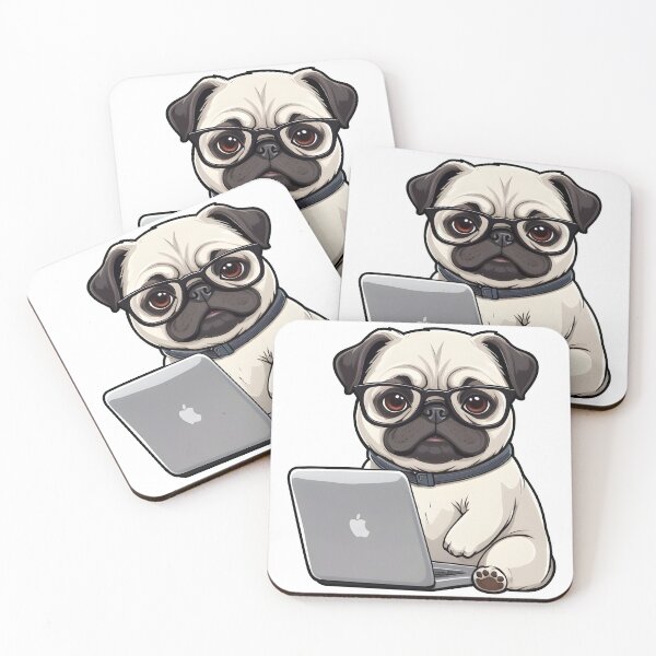 Item preview, Hacker Pug designed and sold by PowesomePets.