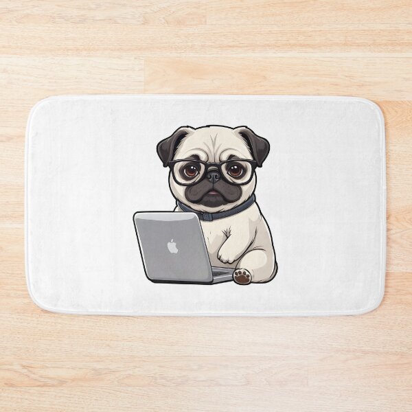 Item preview, Hacker Pug designed and sold by PowesomePets.