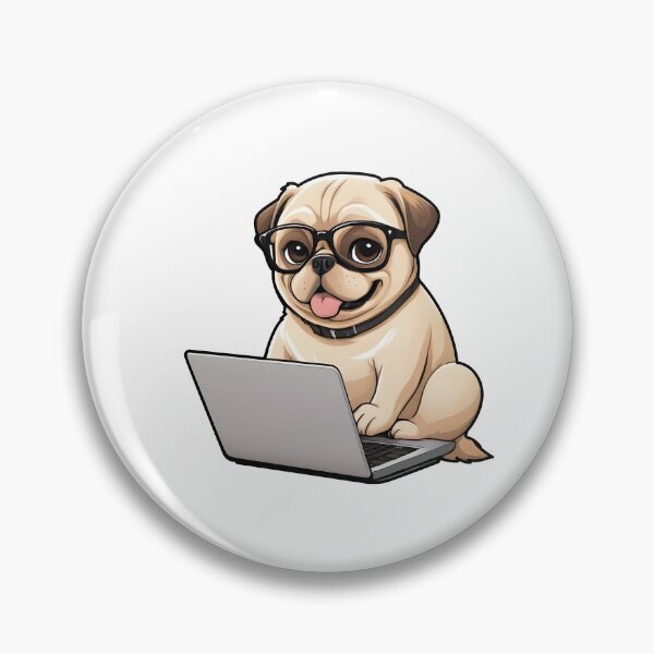 Item preview, Hacker Pug designed and sold by PowesomePets.