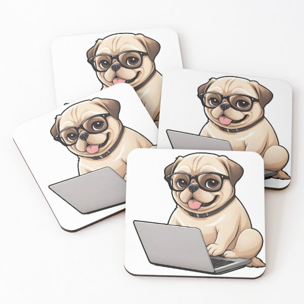 Item preview, Hacker Pug designed and sold by PowesomePets.
