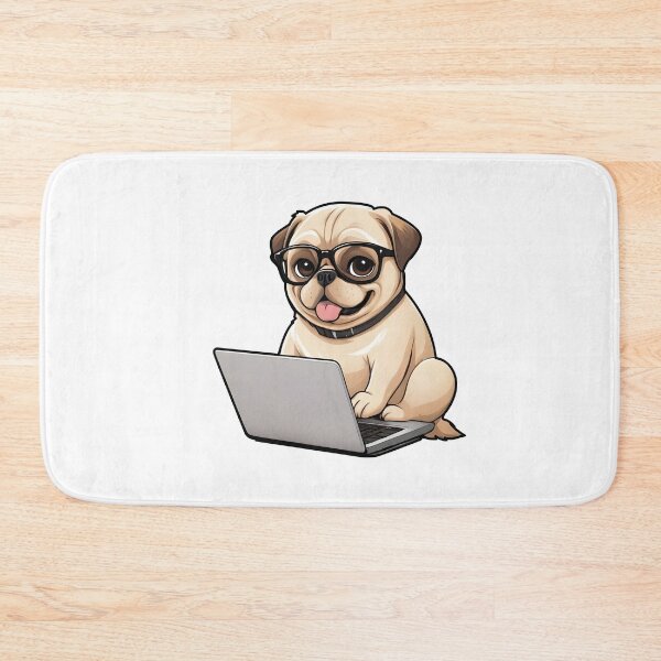 Item preview, Hacker Pug designed and sold by PowesomePets.