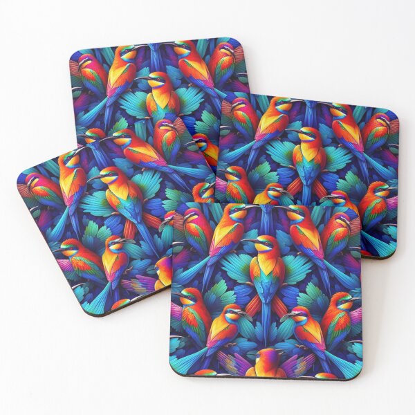Item preview, Vibrant Rainbow Bee Eater Pattern - Mesmerizing Avian Harmony designed and sold by asbno19.