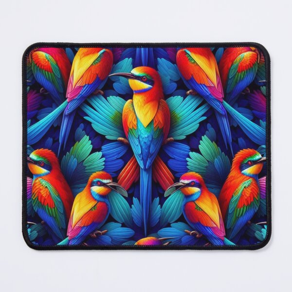Item preview, Vibrant Rainbow Bee Eater Pattern - Mesmerizing Avian Harmony designed and sold by asbno19.
