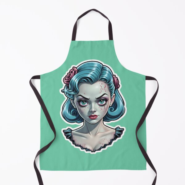 Aperçu de l'œuvre Cute Vintage Anime Zombie Pinup Girl créée et vendue par TheArtOfPat.